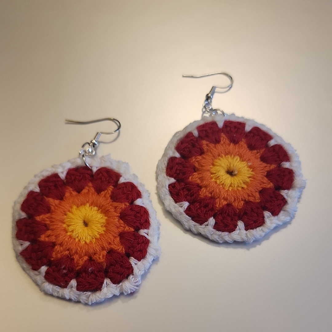 Handcrafted Crochet Earrings Sterling 925s Posts 10$